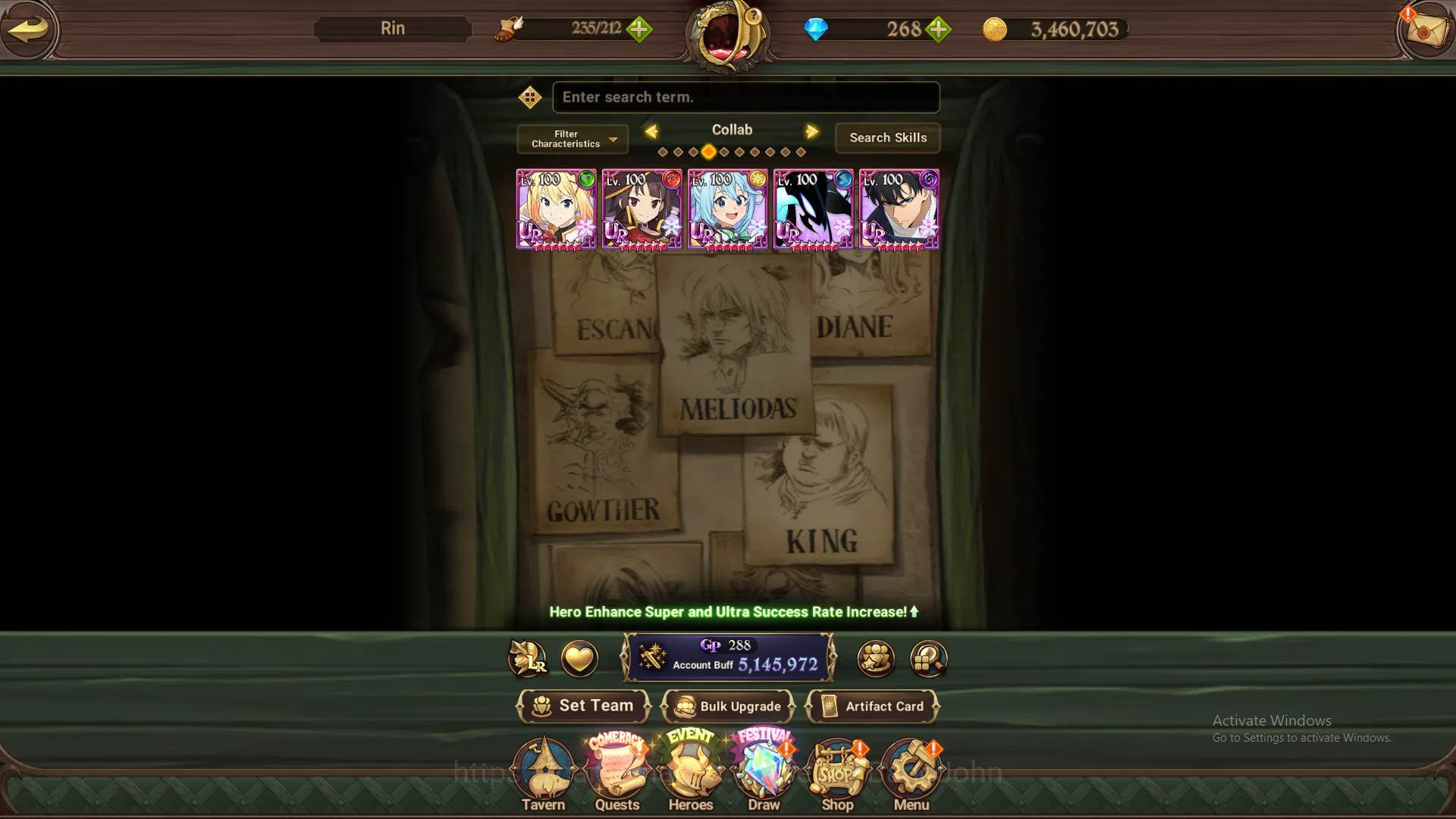 The Seven Deadly Sins: Grand Cross Accounts Others ASIA|5.1m CC|1LR Elizabeth3/6|5collab 12