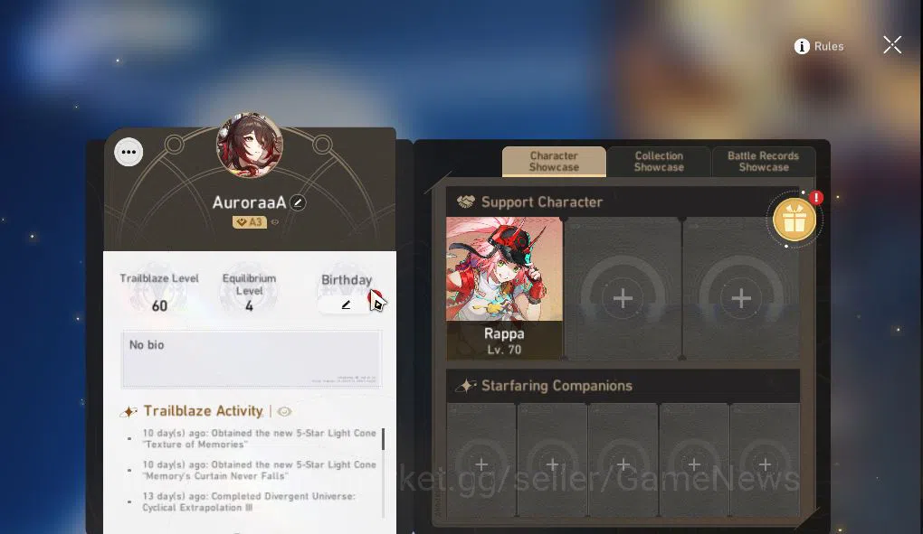 Honkai Star Rail Accounts Asia|TL 60|7 Limited|[Yao Guang,Rappa E1]+Sign,Eve image 2