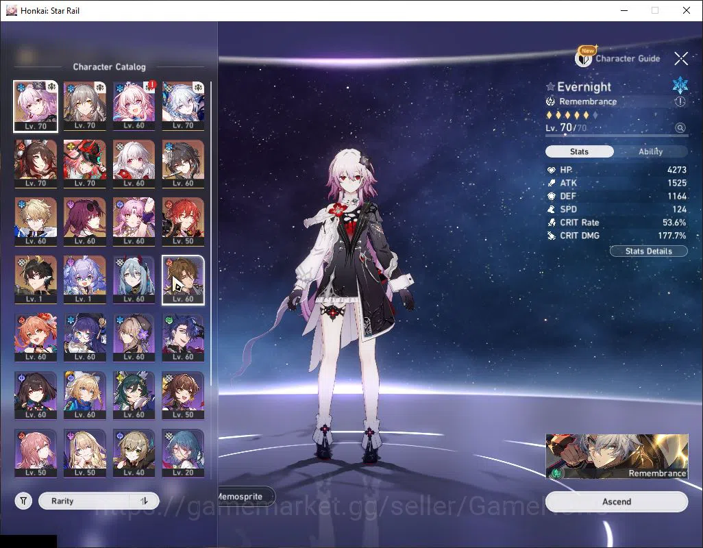 Honkai Star Rail Accounts Asia|TL 60|7 Limited|[Yao Guang,Rappa E1]+Sign,Eve image 3