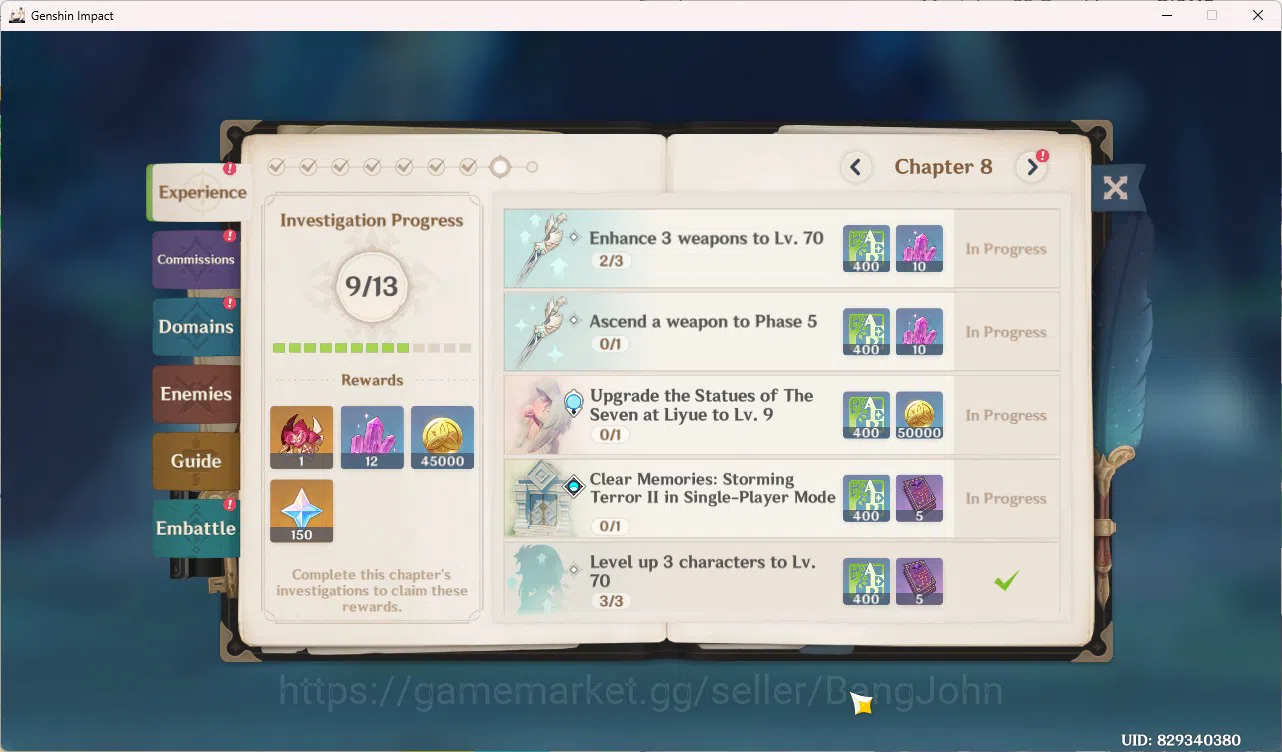 Genshin Impact Accounts Asia AR51 | Ganyu, Neuvillette, Yelan, Yae Miko, C image 13