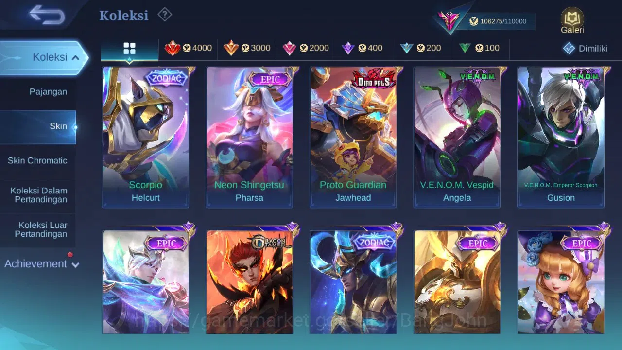 Mobile Legends: Bang Bang Accounts GLOBAL Hero 131 Skin 384 | Aspirant Fanny | KOF Dy image 8