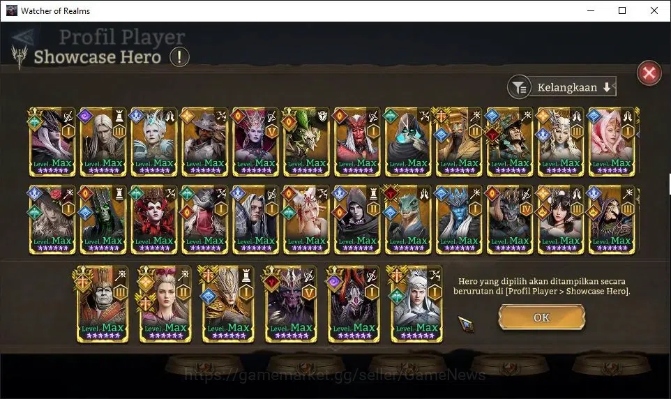 Watcher of Realms Accounts GLOBAL 60x|10M Power|15K Gems+Many Skin|12 Lord[Va image 10