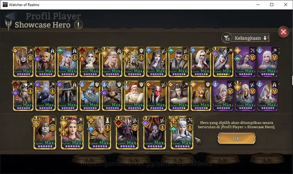 Watcher of Realms Accounts GLOBAL 60x|10M Power|15K Gems+Many Skin|12 Lord[Va image 12