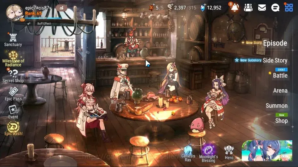 Epic Seven Accounts GLOBAL UnVerif|13ML(Rhiana&Luc,BArunka,HarSeti,ZIO image 1