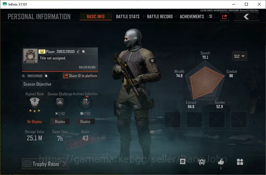 Arena Breakout Accounts MOBILE|LVL30 SV 25,1 M|CV 24,1 M|SK WEAPON=DECREE image 1