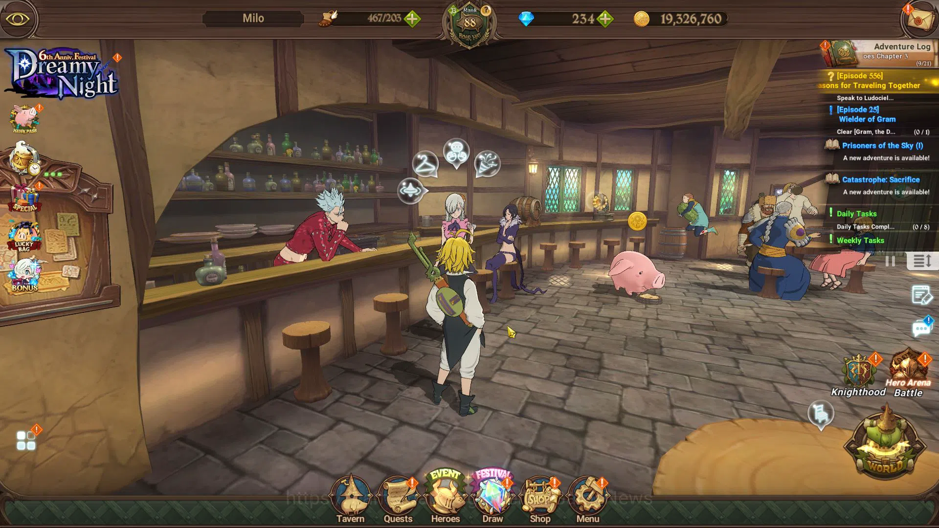 The Seven Deadly Sins: Grand Cross Accounts Asia|3,9M CC|105 Lseal+234 DM|3 LR+10 UR+ManyColla image 1