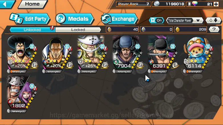 One Piece Bounty Rush Accounts Global|4 EX|Borsalino,Edward Newgate,Kuzan,Roronoa image 3