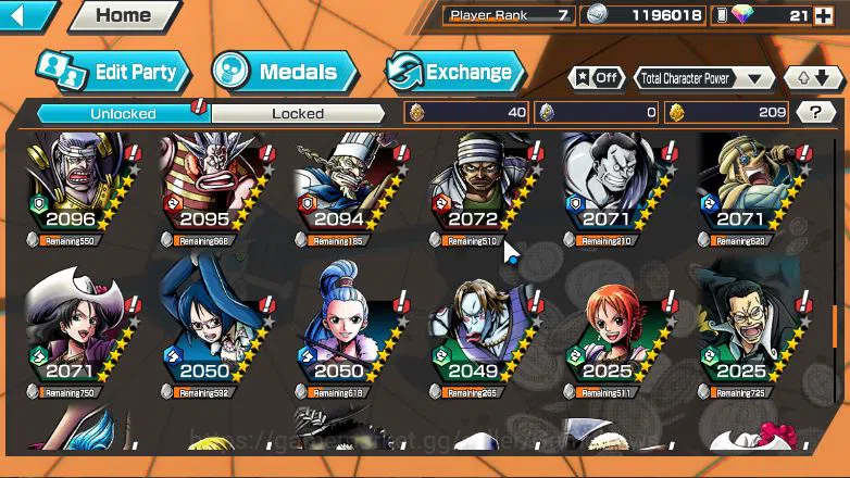 One Piece Bounty Rush Accounts Global|4 EX|Borsalino,Edward Newgate,Kuzan,Roronoa image 8