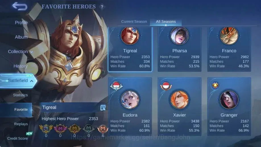 Mobile Legends: Bang Bang Accounts Global Hero 132 Skin 234|CC Natalia|LightBorn TG|V image 4