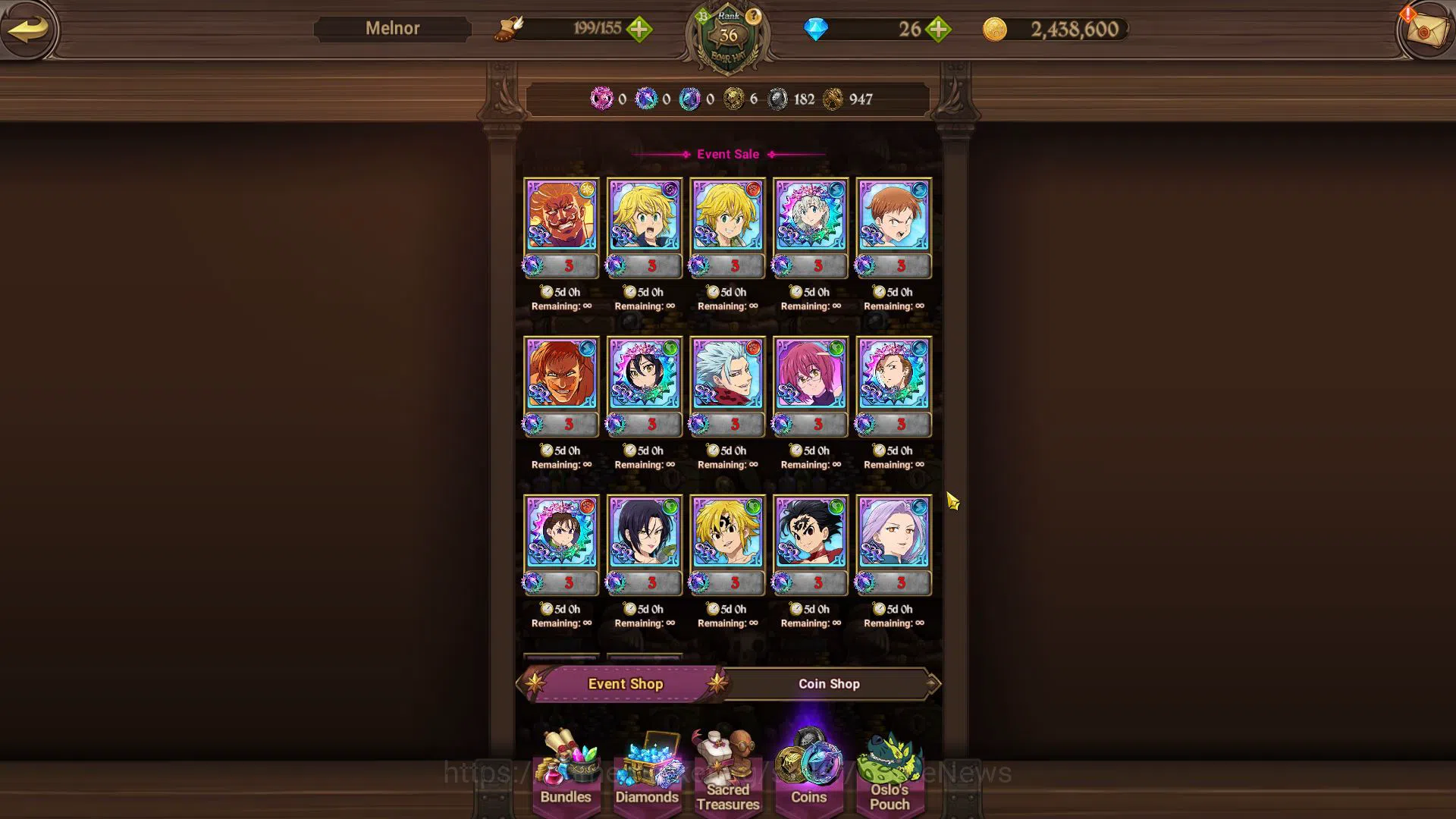 The Seven Deadly Sins: Grand Cross Accounts Global|1,8M CC|Starter Ch6|4 UR+Collab Konosuba|Me image 10
