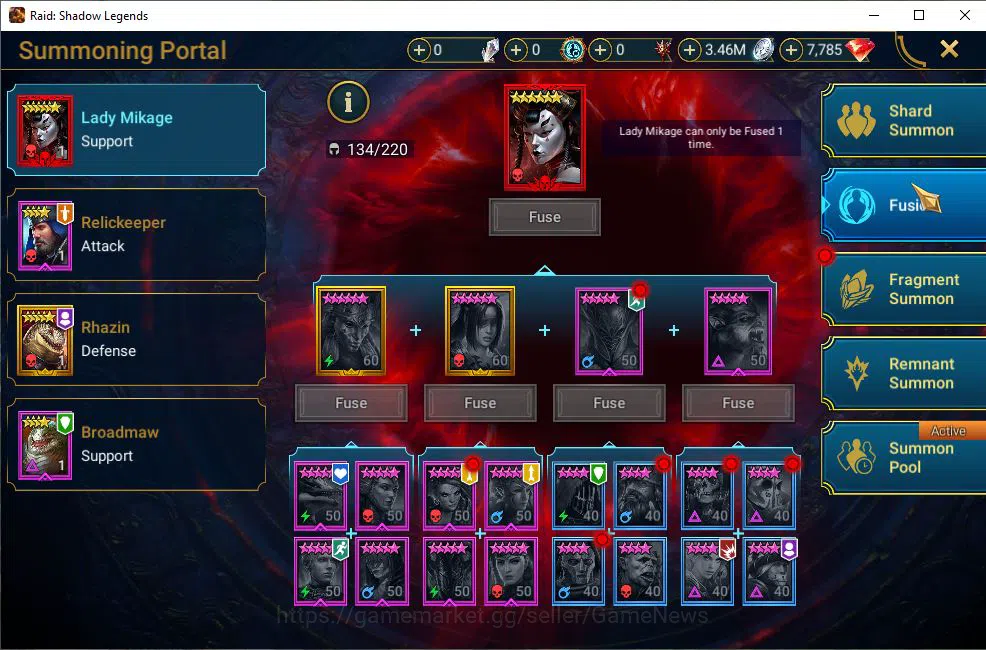 Raid: Shadow Legends Accounts Lv12 811K Power|1 Mythic(Galathir)+24 Legendary(Ni image 14