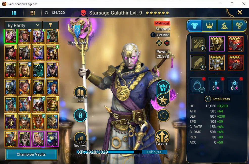 Raid: Shadow Legends Accounts Lv12 811K Power|1 Mythic(Galathir)+24 Legendary(Ni image 3