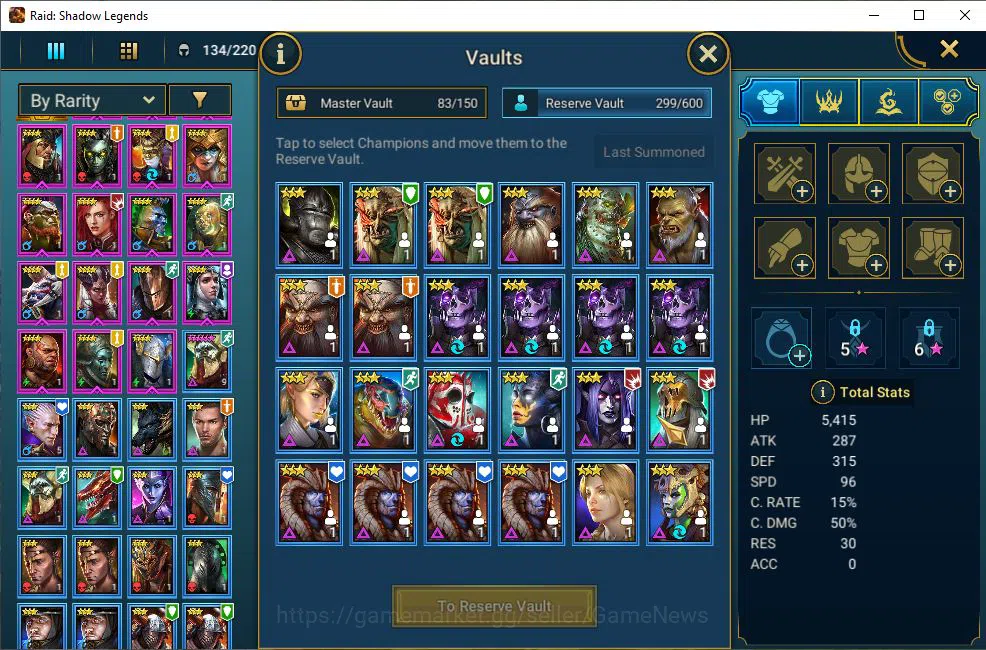 Raid: Shadow Legends Accounts Lv12 811K Power|1 Mythic(Galathir)+24 Legendary(Ni image 9