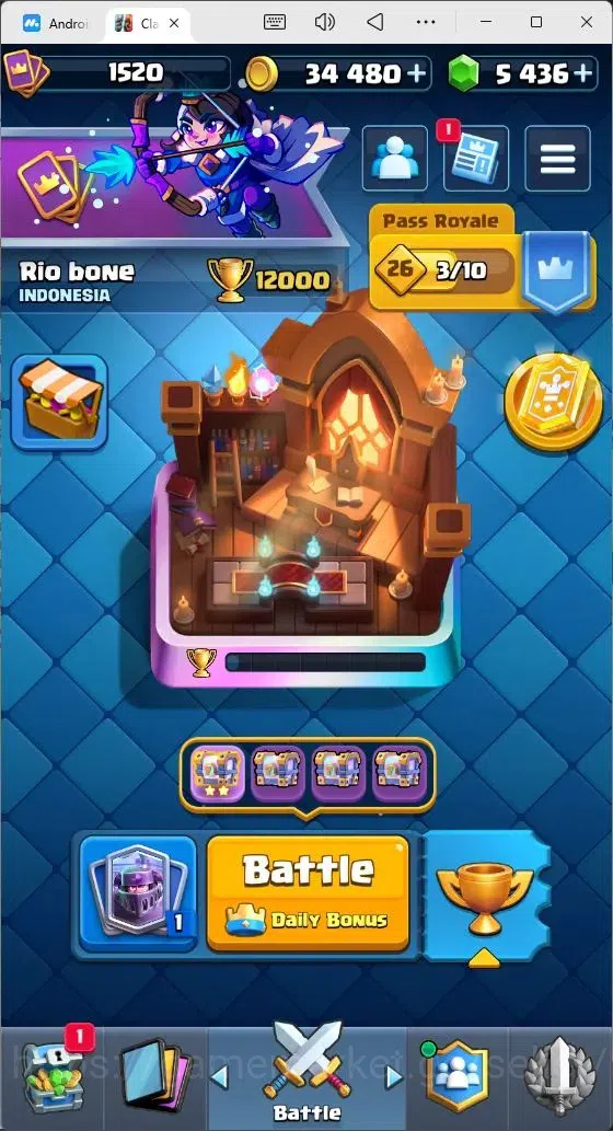 Clash Royale Accounts Mobile |KTL 15| Highest Trophy 12008|Card121|8 Max image 1