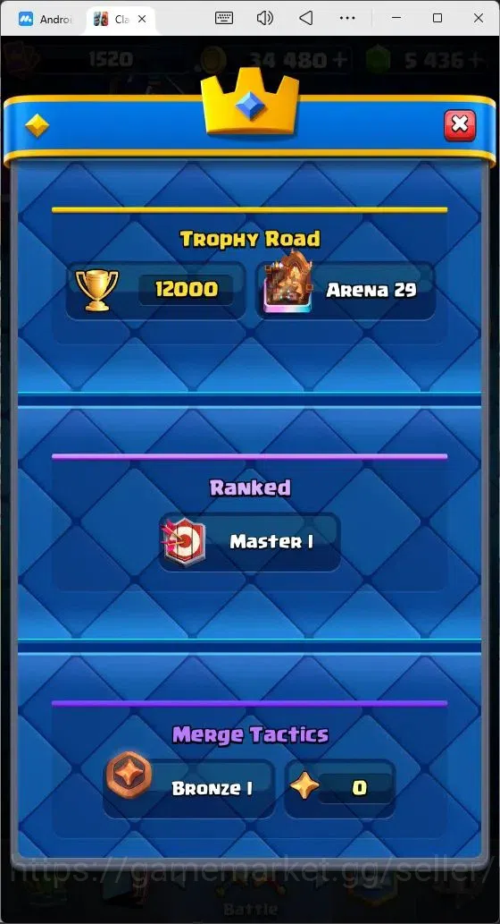 Clash Royale Accounts Mobile |KTL 15| Highest Trophy 12008|Card121|8 Max image 4