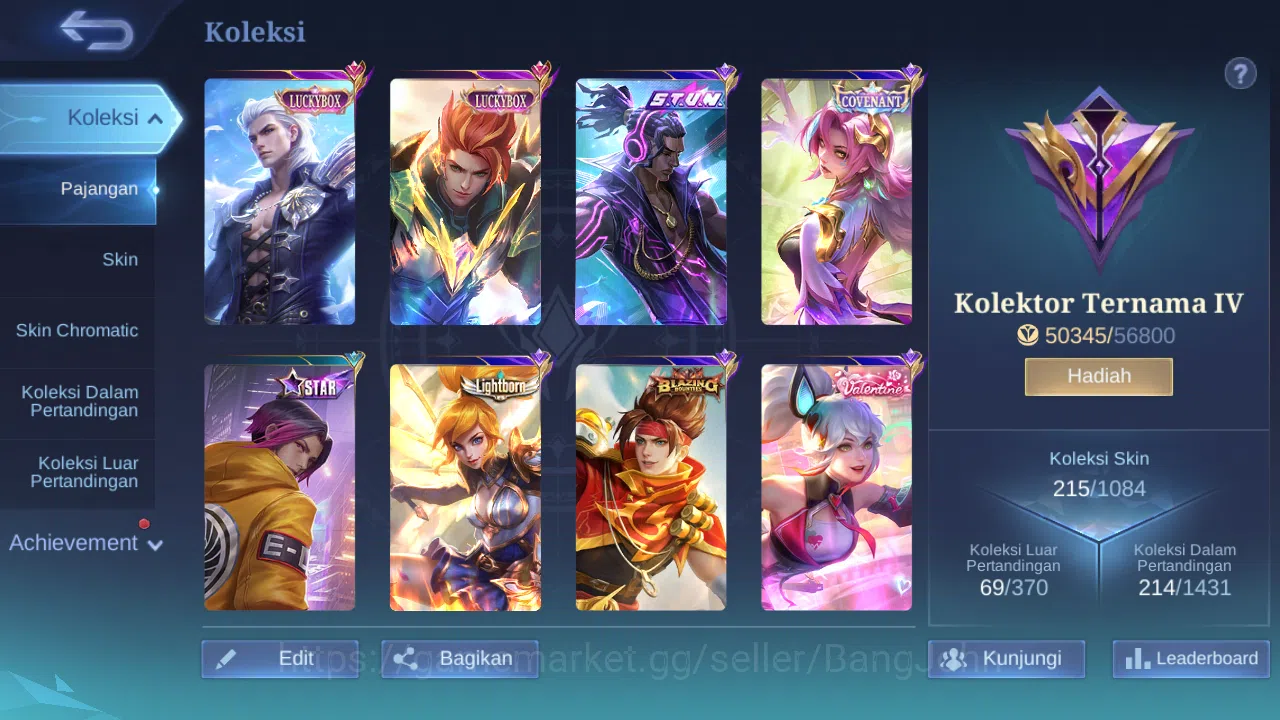 Mobile Legends: Bang Bang Accounts Hero 128 Skin 215 | Luckybox Alucard, Claude | Lig image 10