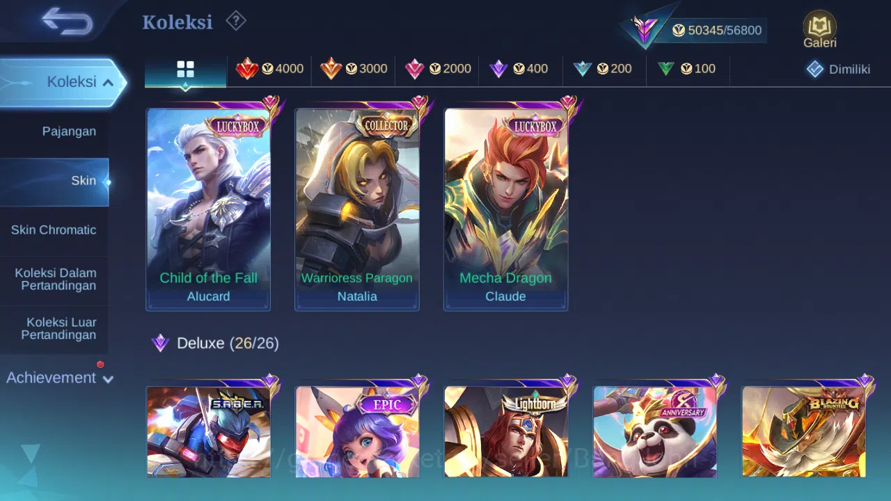 Mobile Legends: Bang Bang Accounts Hero 128 Skin 215 | Luckybox Alucard, Claude | Lig image 3
