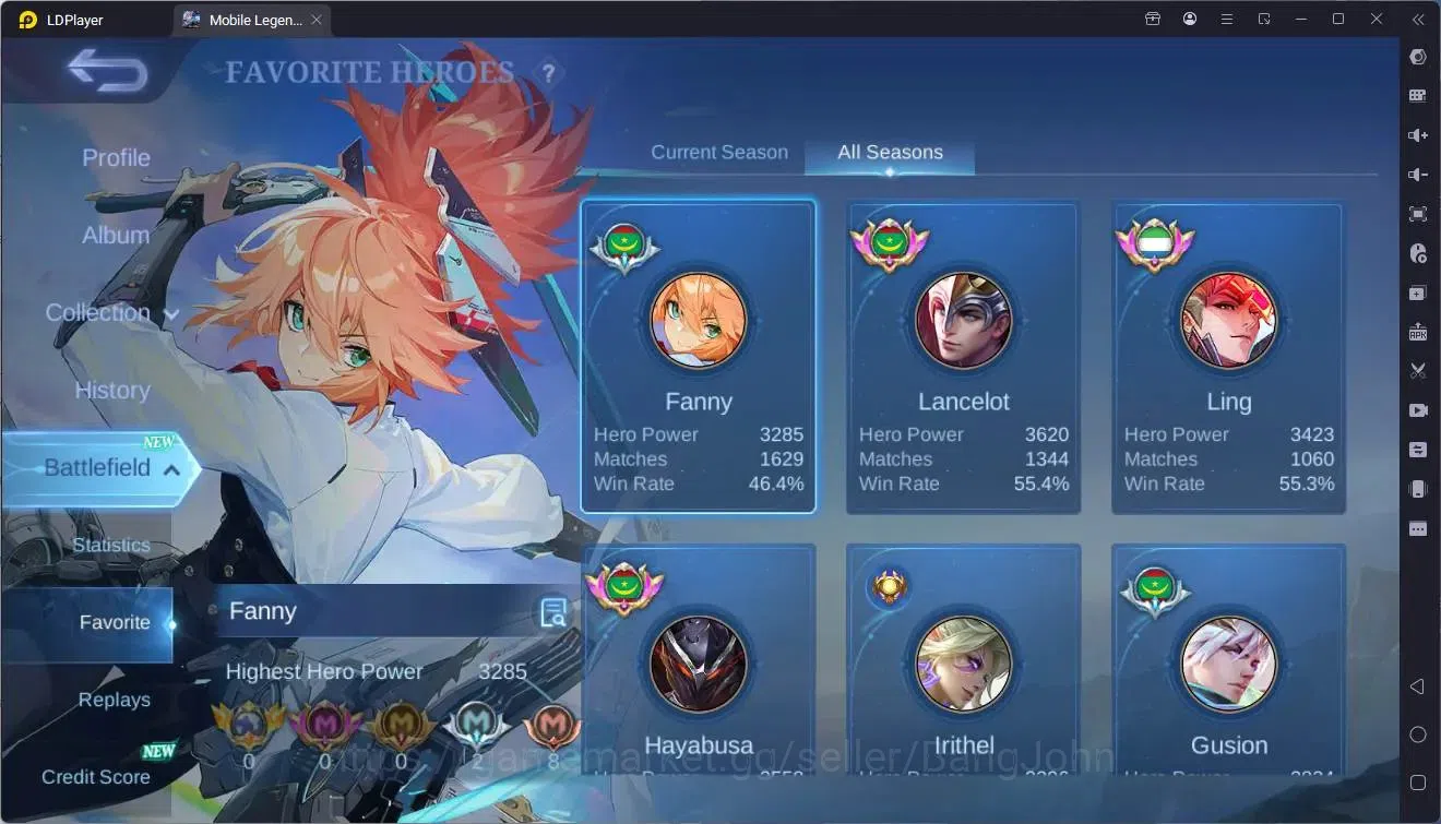 Mobile Legends: Bang Bang Accounts Global |Hero 133|Skin 315|Exalted|ASP Fanny,Layla| image 4