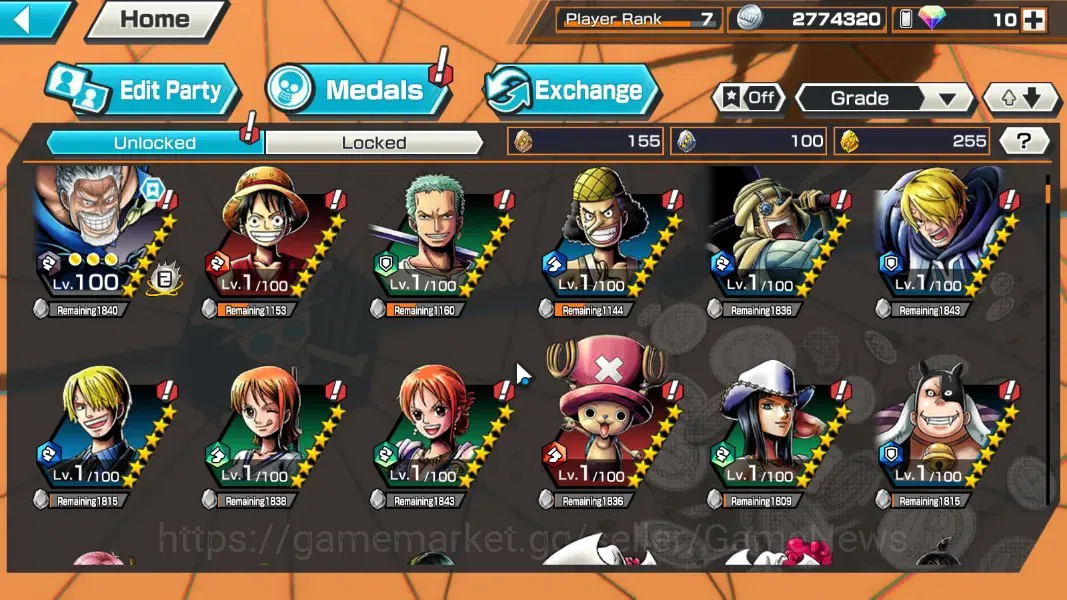 One Piece Bounty Rush Accounts Global|2 EX 2 MAX|The Wings Zoro & Sanji,Legendary image 7