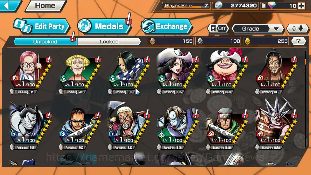 One Piece Bounty Rush Accounts Global|2 EX 2 MAX|The Wings Zoro & Sanji,Legendary image 8