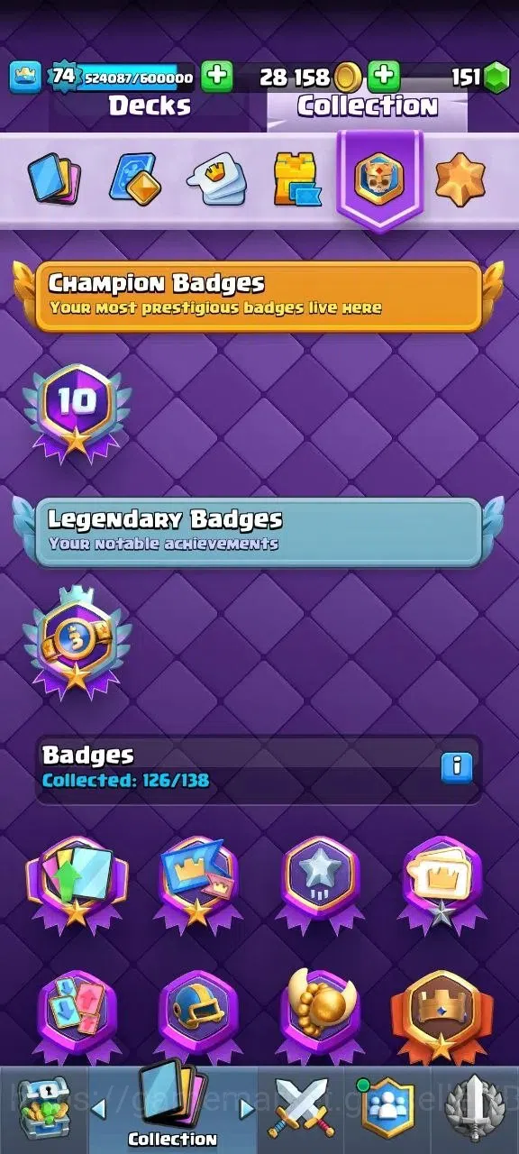 Clash Royale Accounts Lv 74|Trophy 13012|KTL 15|Card121|21 Max|5 Hero|18 image 16