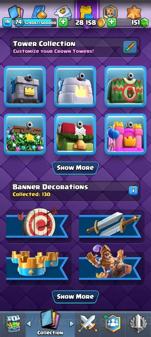 Clash Royale Accounts Lv 74|Trophy 13012|KTL 15|Card121|21 Max|5 Hero|18 image 18