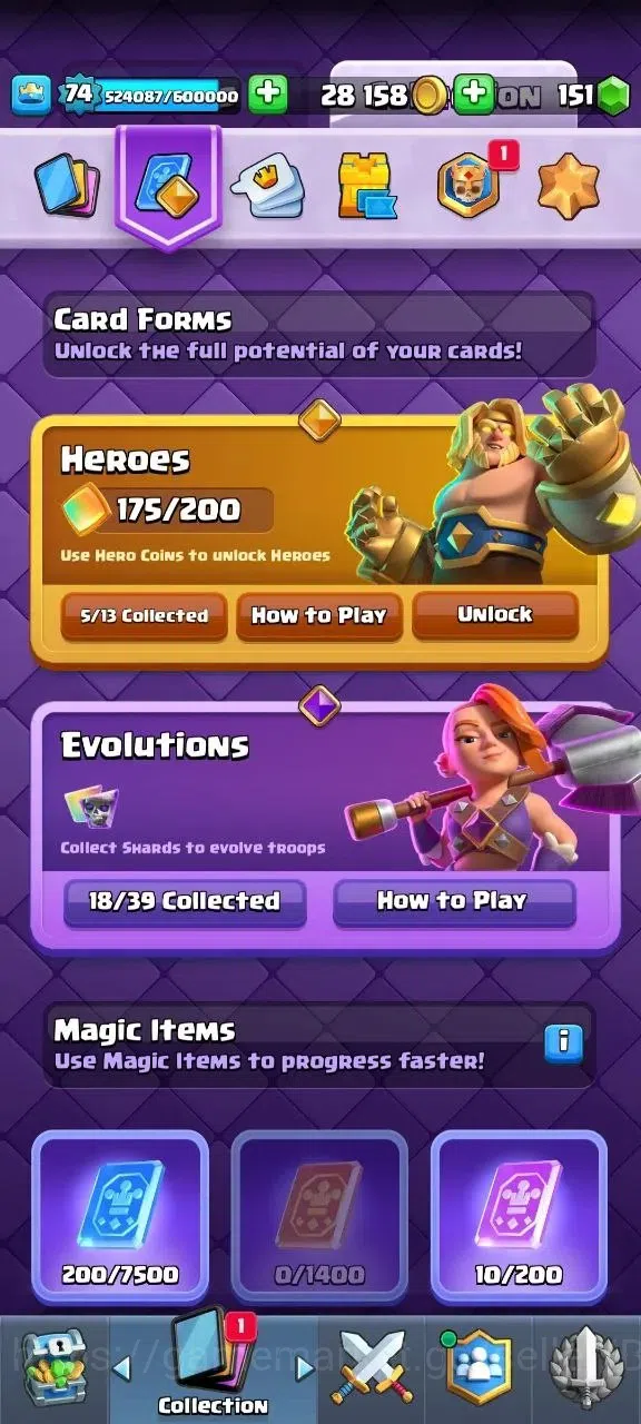 Clash Royale Accounts Lv 74|Trophy 13012|KTL 15|Card121|21 Max|5 Hero|18 image 5