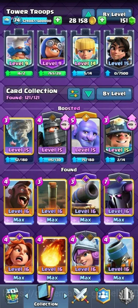 Clash Royale Accounts Lv 74|Trophy 13012|KTL 15|Card121|21 Max|5 Hero|18 image 7