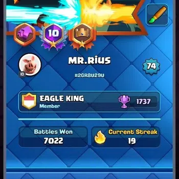 Clash Royale High-End Lv 74|Trophy 13012|KTL 15|Card121|21 Max|5 Hero|18 image 1