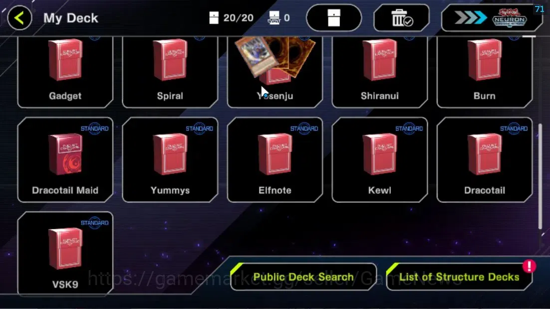 Yu-Gi-Oh! Master Duel Accounts Android|Lv 18 | 20 Deck |VSK9,Kewl,Elfnote,Dracota image 3