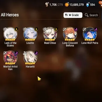 Epic Seven Accounts High-End Asia Verif|Mor 39|7 ML(Lisette,LOTScles,LC Bellona,Har Seti,Etc)+AFS