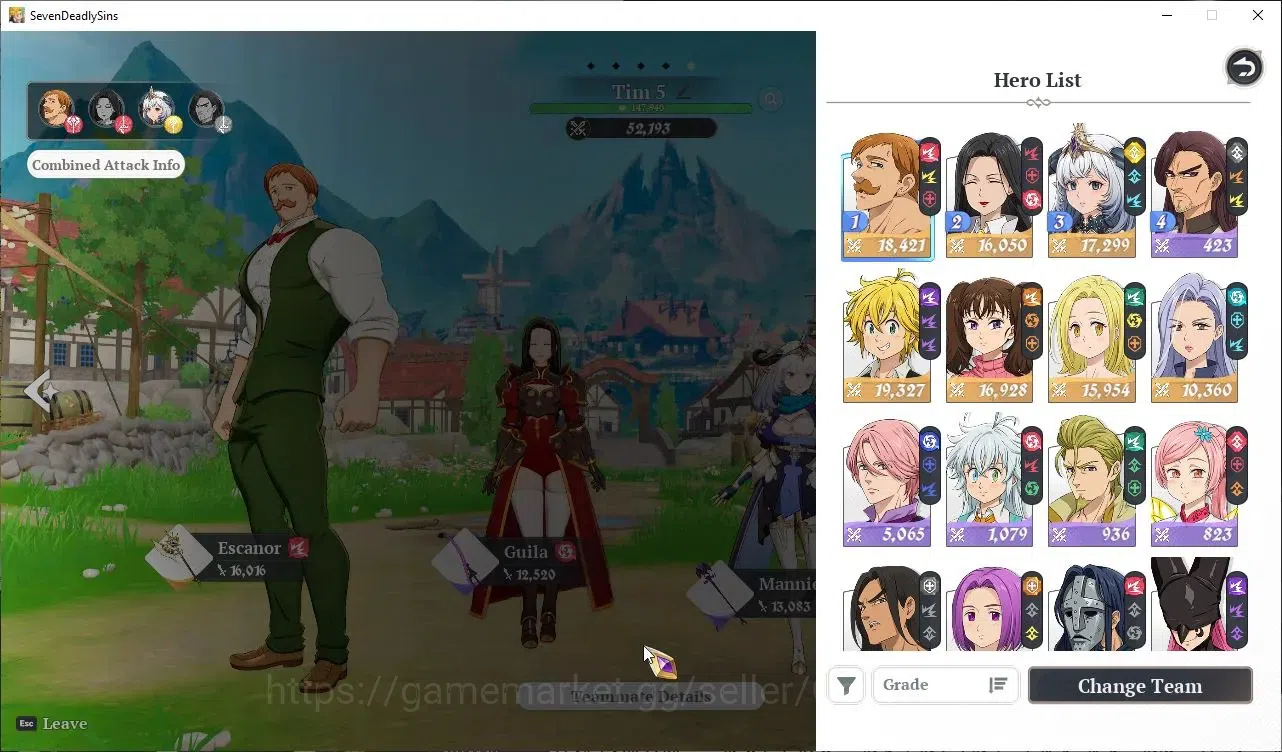The Seven Deadly Sins: Origin Accounts SEA|Lvl 42|7 SSR|EscanorP6,MeliodasP5,GuilaP5,Mann image 1