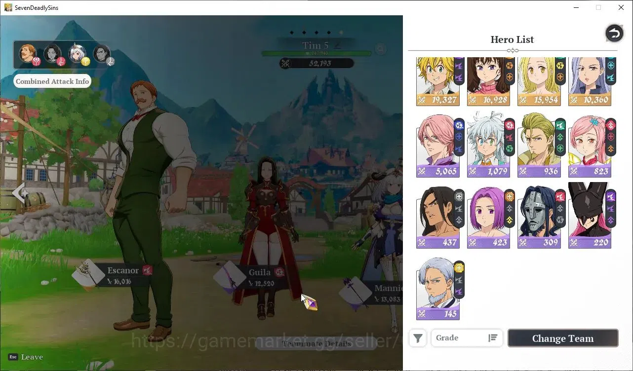 The Seven Deadly Sins: Origin Accounts SEA|Lvl 42|7 SSR|EscanorP6,MeliodasP5,GuilaP5,Mann image 2