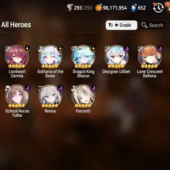 Epic Seven Accounts Mid-Tier Global UnVerif|Mor 57|8 ML(School Nurse Yulha,Renoa,Ruele,LC Bellona