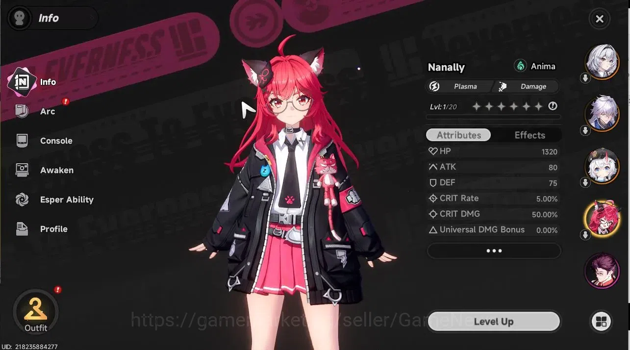 Neverness to Everness Accounts GLOBAL Southeast NA|HL 5|3 SSR(Nanally,Baicang,Sak image 3
