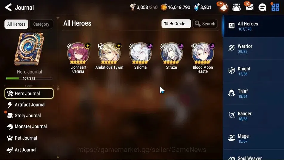 Epic Seven Accounts Mid-Tier GLOBAL Unverif|NewEra|5 ML(Salome,A Tywin,BM Haste,Etc)+TA Coli,Setsuka,AS Flan,Etc|PoH ON|3,9K 6