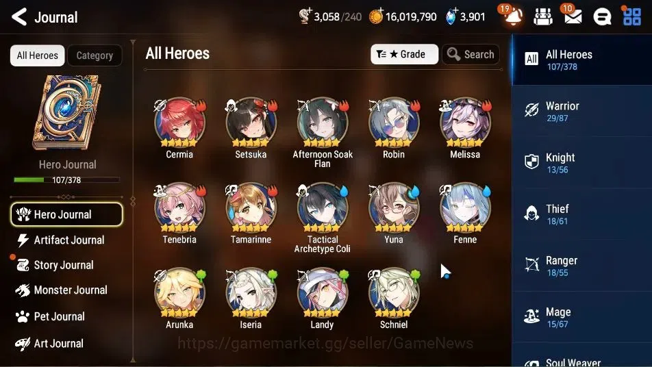 Epic Seven Accounts Mid-Tier GLOBAL Unverif|NewEra|5 ML(Salome,A Tywin,BM Haste,Etc)+TA Coli,Setsuka,AS Flan,Etc|PoH ON|3,9K 7