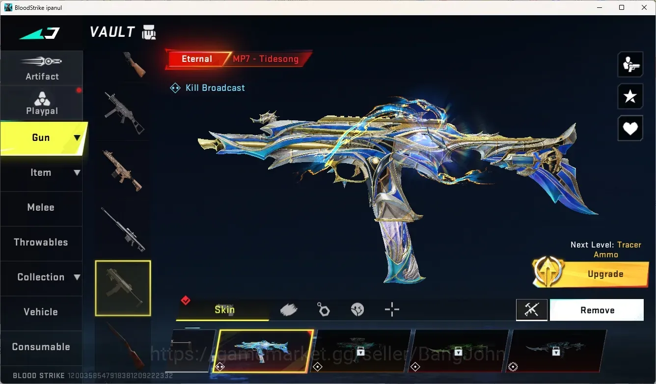 Blood Strike Accounts Collab Skin ASIA | Eternal MP7 - Tidesong Lv.2 | Ultra Melee: The Iron - | 2 Collab Gun | 2 Limited 1