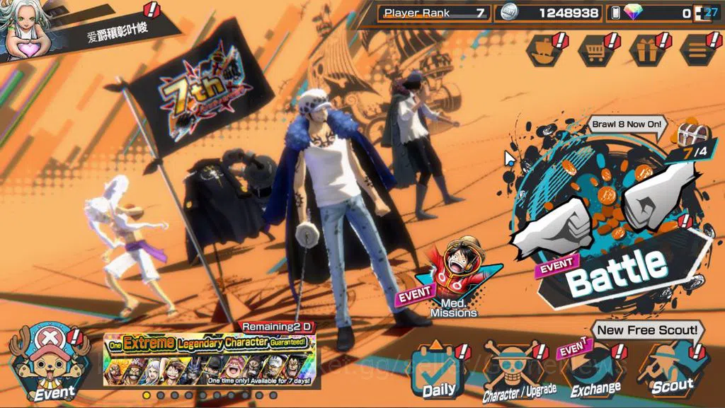 One Piece Bounty Rush Accounts Global |EX 6 |TFE D.Luffy,Blackbeard Pirates Kuzan image 1