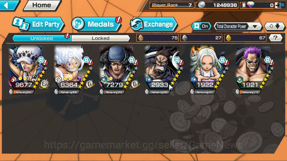 One Piece Bounty Rush Accounts Global |EX 6 |TFE D.Luffy,Blackbeard Pirates Kuzan image 10