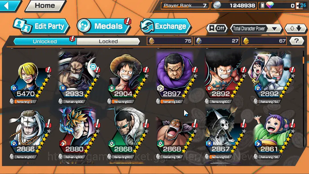 One Piece Bounty Rush Accounts Global |EX 6 |TFE D.Luffy,Blackbeard Pirates Kuzan image 8