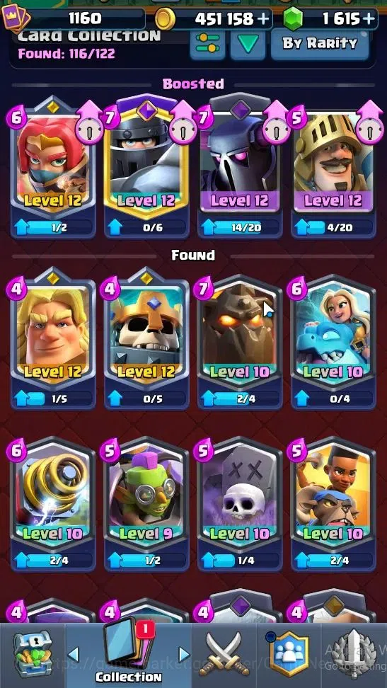 Clash Royale Accounts High-End Lvl 1160|Trophy 6803|KTL 12|Card 116|1 Hero 5 EVO 3 Champ 20 Legend ,33 Epic,30 Rare,29 13