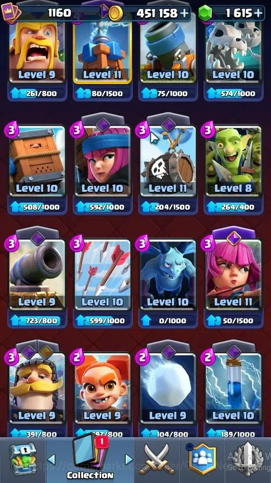 Clash Royale Accounts High-End Lvl 1160|Trophy 6803|KTL 12|Card 116|1 Hero 5 EVO 3 Champ 20 Legend ,33 Epic,30 Rare,29 19