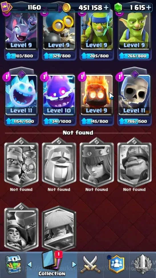 Clash Royale Accounts High-End Lvl 1160|Trophy 6803|KTL 12|Card 116|1 Hero 5 EVO 3 Champ 20 Legend ,33 Epic,30 Rare,29 20