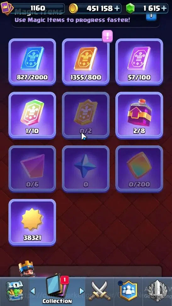 Clash Royale Accounts High-End Lvl 1160|Trophy 6803|KTL 12|Card 116|1 Hero 5 EVO 3 Champ 20 Legend ,33 Epic,30 Rare,29 6