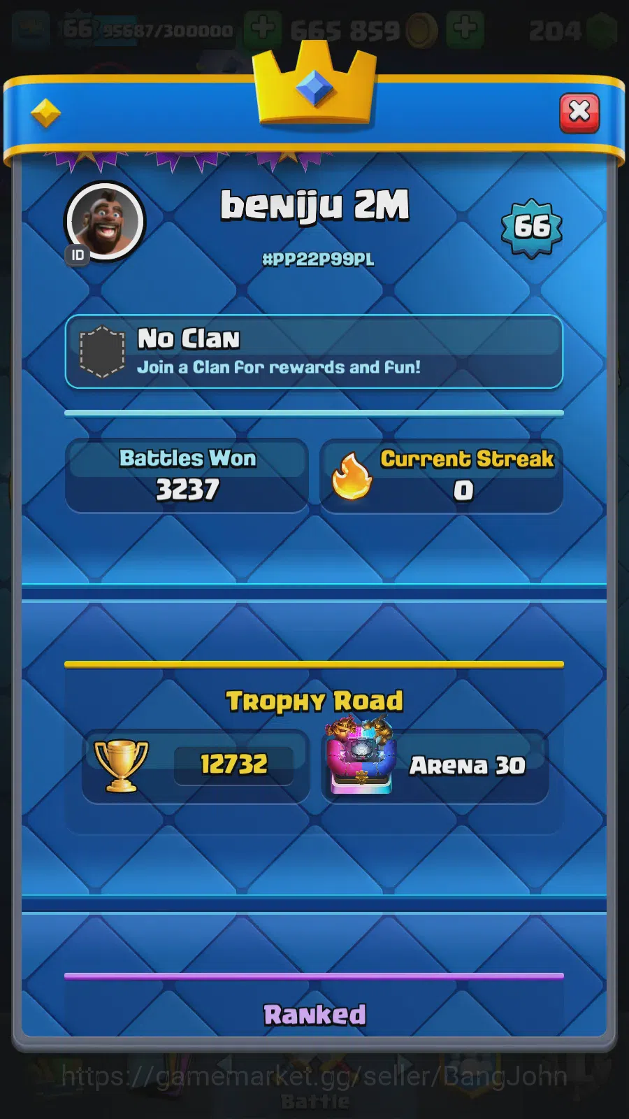 Clash Royale Accounts Lv 66|Trophy 12732|KTL 15|LimitedSkin|Card121|8Max image 10