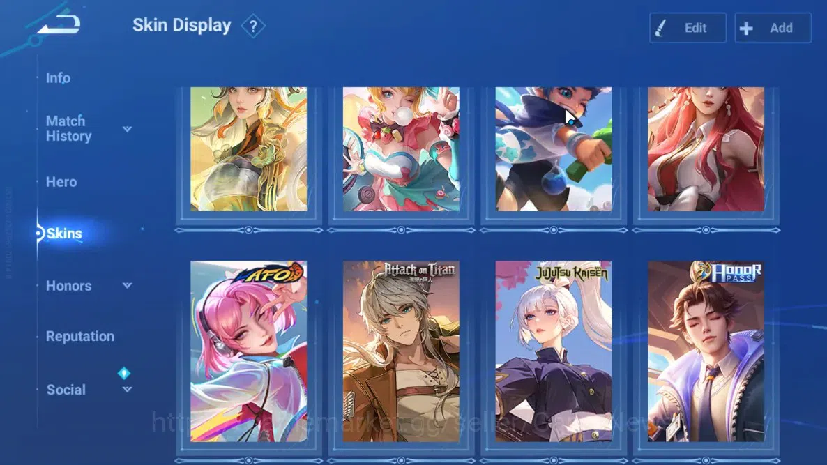 Honor of Kings Accounts Rare Skin Hero 79 Skin 53|Legend Angela,Limited Wang Zhaojun,Lny Da Qiao,AoT Heino,JJK Garo,5 4