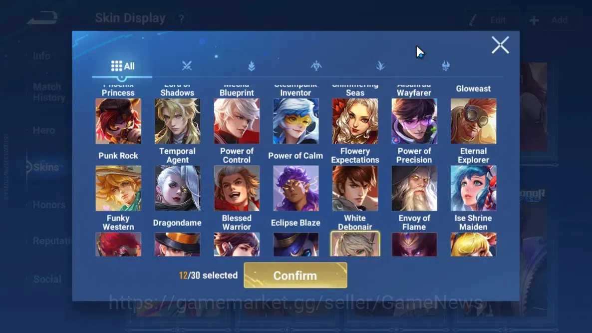 Honor of Kings Accounts Rare Skin Hero 79 Skin 53|Legend Angela,Limited Wang Zhaojun,Lny Da Qiao,AoT Heino,JJK Garo,5 6