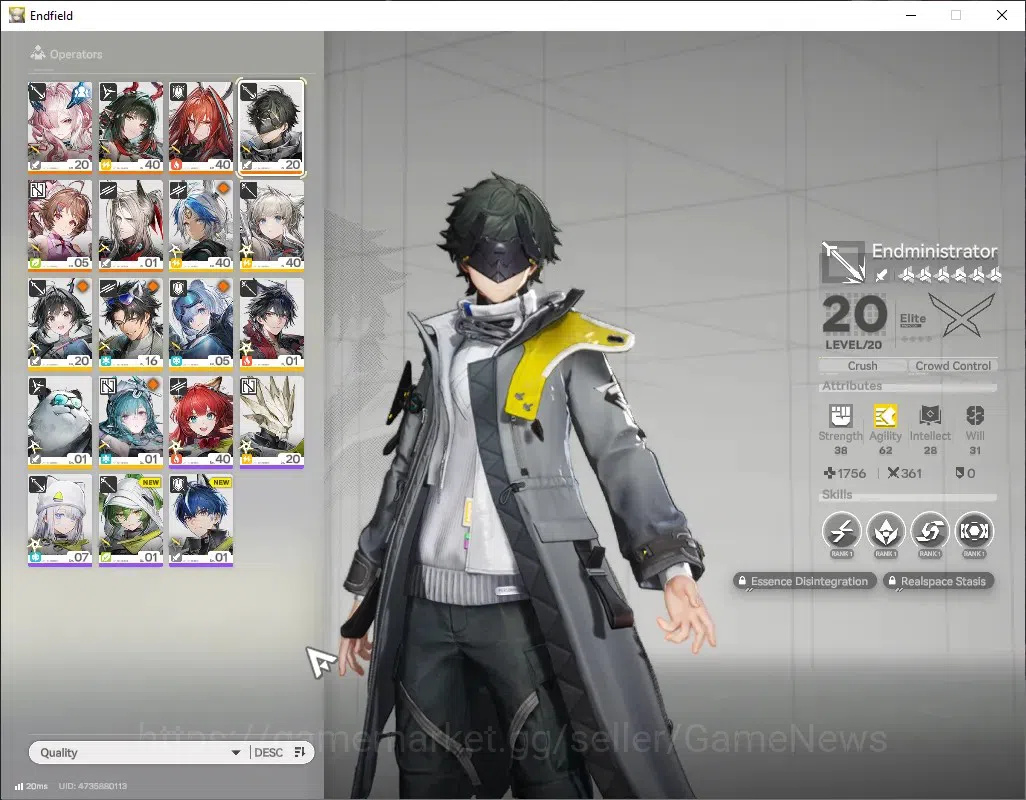 Arknights: Endfield Accounts ASIA|Lv 33|5 SSR (2 Limited) + 6 (*6 Weapon)|Zhuang Fangyi + Signature,Mi Fu|Gryphlink|Take 1