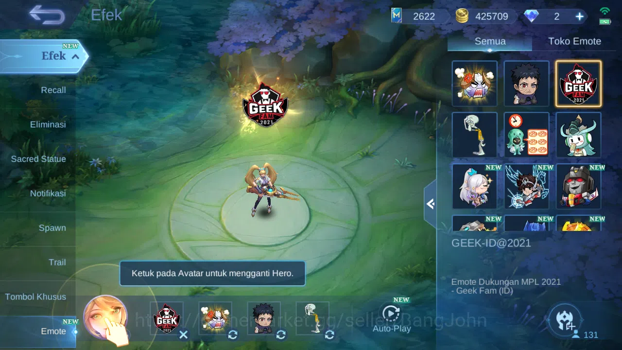 Mobile Legends: Bang Bang Accounts Hero 131 Skin 269 | Zodiac Helcurt | Lightborn Har image 13